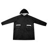 vidaXL Blanket Hoodie Black L Fleece and Flannel