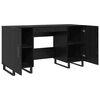 vidaXL Desk with Shelf Black oak 140 x 50 x 75 cm Engineered wood