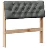 vidaXL Upholstered Headboard Dark Grey 80 cm Solid Pine Wood