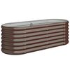 vidaXL Garden Raised Bed Galvanised Steel 114x40x36 cm Brown