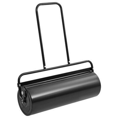 vidaXL Garden Lawn Roller with Handle Black 63 L Iron and Steel