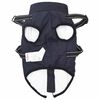 vidaXL Dog Coat with Harness Navy Blue S Fleece and Polyester