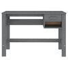 vidaXL Desk HAMAR Dark Grey 110x40x75 cm Solid Wood Pine