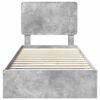 vidaXL Storage Bed Concrete Grey 100 x 200 cm Engineered Wood