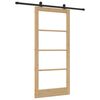 vidaXL Sliding Door ORKDAL Natural and Black 93 x 202 cm