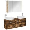 vidaXL Bathroom Furniture Set 4 pcs Smoked Oak