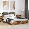 vidaXL Bed Frame with Headboard Old Wood 150 x 200 cm Engineered Wood