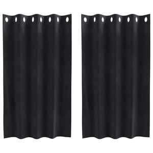 vidaXL Blackout Curtains 2 pcs Black 140 x 140 cm Velvet
