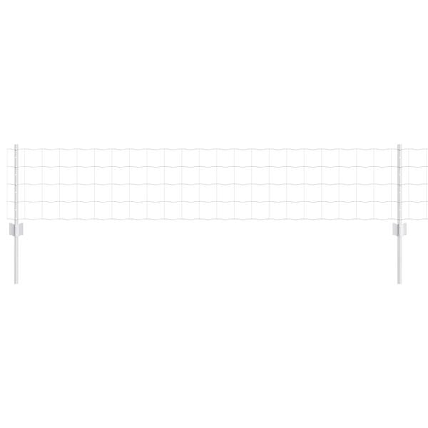 vidaXL Fence with Post Silver 0.4 x 10 m Steel
