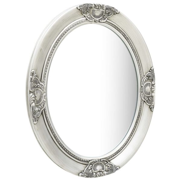 vidaXL Wall Mirror Baroque Style 50x60 cm Silver