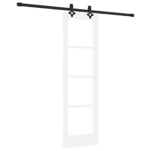 vidaXL Sliding Door ORKDAL White and Black 61 x 198.5 cm