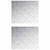 vidaXL Stair Tread 2 pcs 60 x 50 cm Silver Aluminium Rectangular