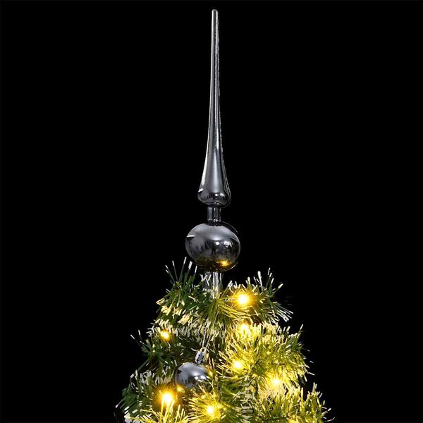 vidaXL Artificial Hinged Christmas Tree 150 LEDs & Ball Set 150 cm