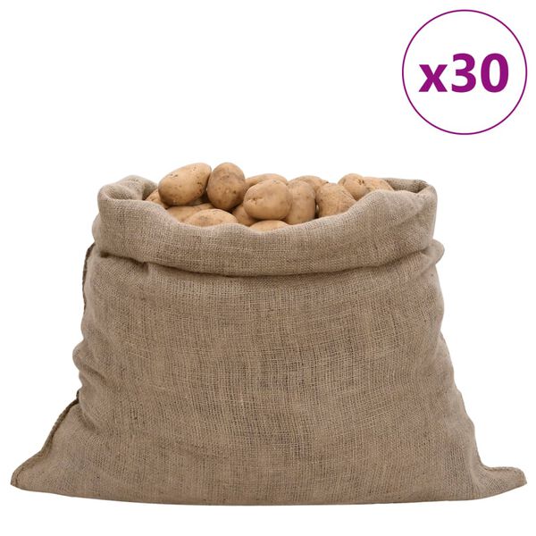 vidaXL Jute Sacks 30 pcs 100x110 cm 100% Jute 220 gsm