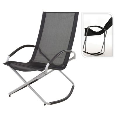 ProGarden Foldable Rocking Chair Black