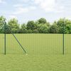 vidaXL Fence with Post Green 1.5 x 10 m Steel