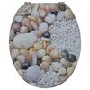 Toilet Seat with MDF Lid Pebbles Design