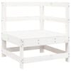 vidaXL 3 Piece Garden Sofa Set White Solid Wood Pine