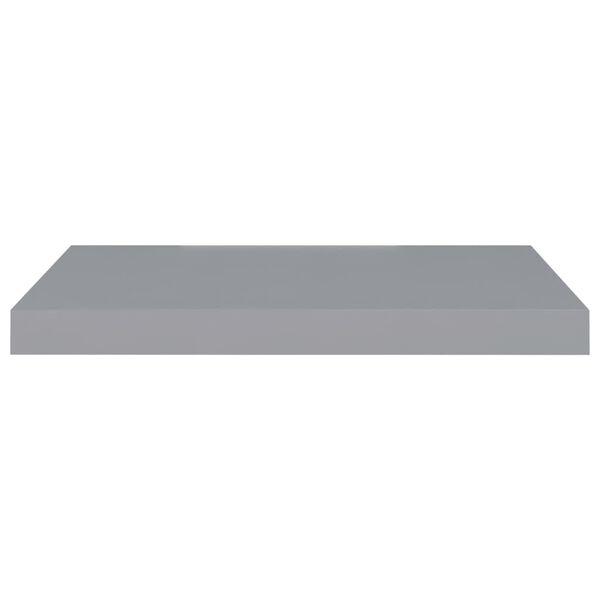vidaXL Floating Wall Shelf Grey 60x23.5x3.8 cm MDF