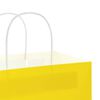 vidaXL Paper Bags 50 pcs with Handles Yellow 21x11x31 cm