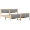 vidaXL Bed frame Brown and light grey 180 x 200 cm Solid pine wood