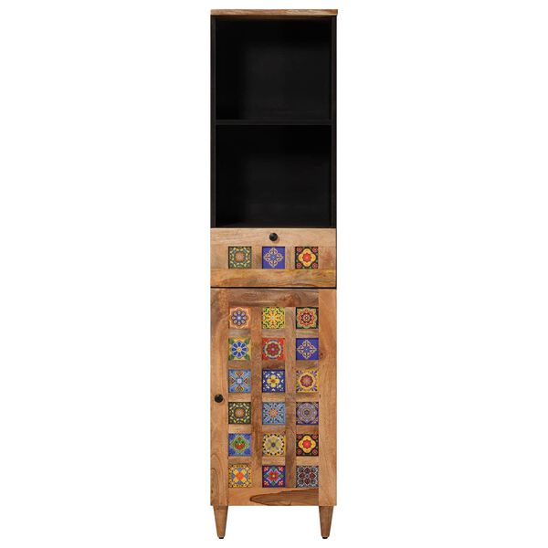 vidaXL Bathroom Cabinet Natural 38 x 33 x 160 cm Solid Mango Wood