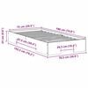 vidaXL Floor Bed Frame with Storage Brown 75 x 190 cm Solid pine wood