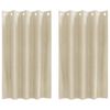 vidaXL Blackout Curtains 2 pcs Cream 140 x 140 cm Velvet