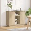vidaXL LED Sideboard Sonoma Oak 90 x 32 x 75 cm Engineered Wood