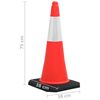 vidaXL Reflective Traffic Cones with Heavy Bases 4 pcs 75 cm