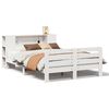 vidaXL Bed Frame without Mattress White 135x190 cm Double Solid Wood Pine