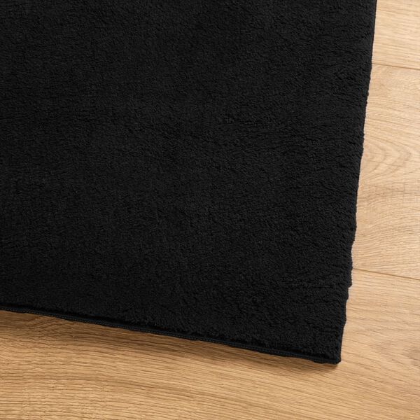 vidaXL Rug HUARTE Short Pile Soft and Washable Black 80x250 cm