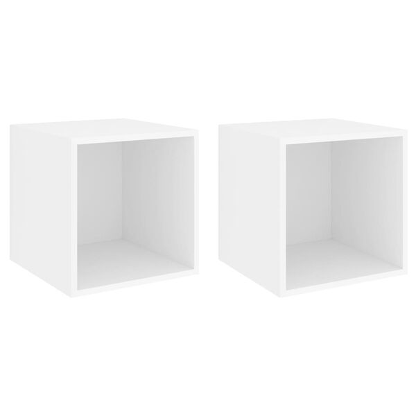 vidaXL Wall Cabinets 2 pcs White 37x37x37 cm Engineered Wood