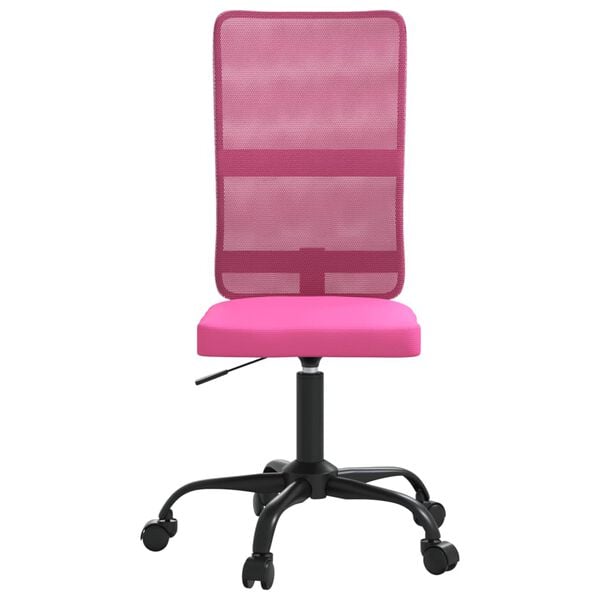vidaXL Office Chair Height Adjustable Pink Mesh Fabric