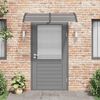 vidaXL Door Canopy Black 150x75 cm Polycarbonate