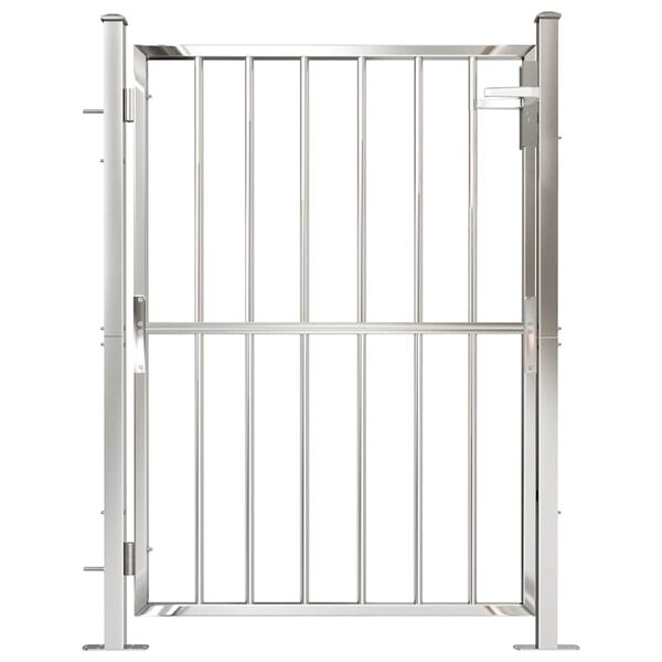 vidaXL Garden Gate 100x120 cm Stainless Steel
