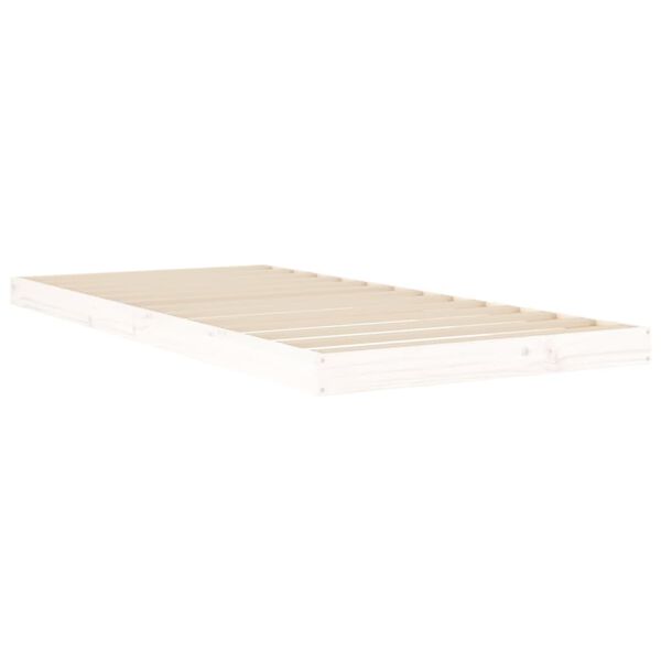 vidaXL Bed Frame without Mattress White 90x200 cm Solid Wood Pine