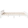 vidaXL Bed Frame without Mattress White 200x200 cm Solid Wood Pine