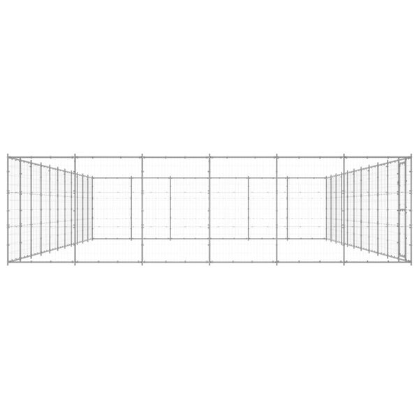 vidaXL Outdoor Dog Kennel Galvanised Steel 79.86 m²