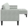 vidaXL Sofa Set Light grey 173 x 131 x 67 cm Velvet
