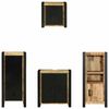 vidaXL Bathroom Furniture Set 4 pcs Brown and Black Solid Mango Wood