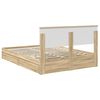 vidaXL Storage Bed with Drawer Sonoma Oak 160 x 200 cm Engineered Wood