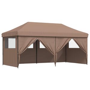 vidaXL Party Tent Folding Brown 292 x 580 x 315 cm Oxford Fabric