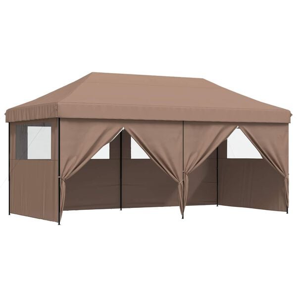 vidaXL Party Tent Folding Brown 292 x 580 x 315 cm Oxford Fabric