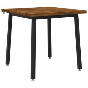 vidaXL 60 x 55 x 75 cm Solid Acacia Wood Natural and Black Rectangular