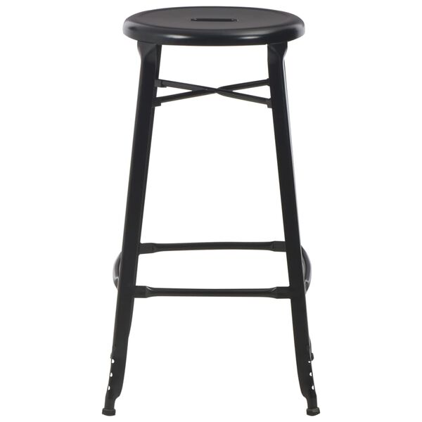 vidaXL Bar Stools 4 pcs Black Steel