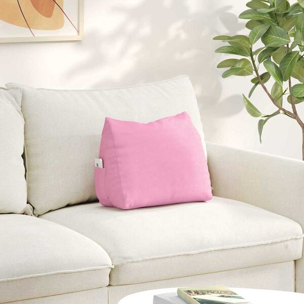vidaXL Back Pillow Pink 45 x 20 x 35 cm Fabric