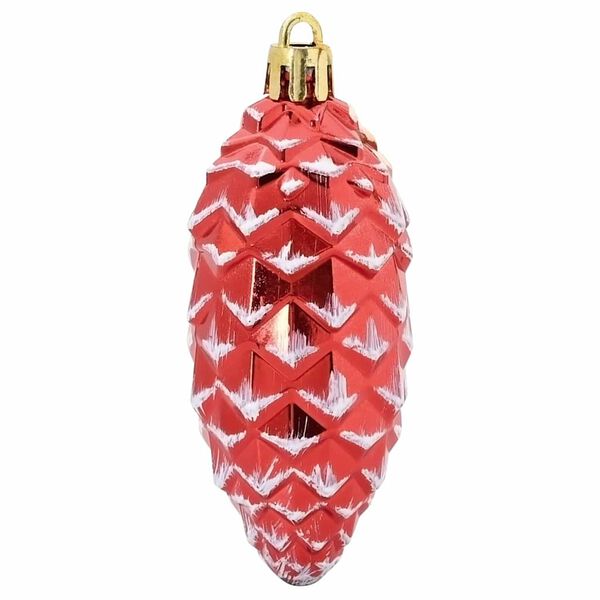 vidaXL Christmas Pine Cone Ball 40 pcs Red