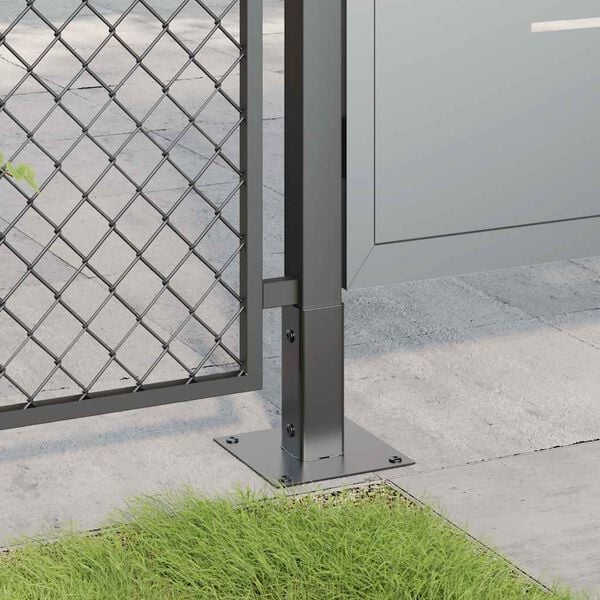 vidaXL Post Bases Square 4 pcs Anthracite 51x51 mm Powder-coated Steel