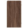 vidaXL Wall Cabinet with Glass Doors Brown Oak 35x37x68.5 cm